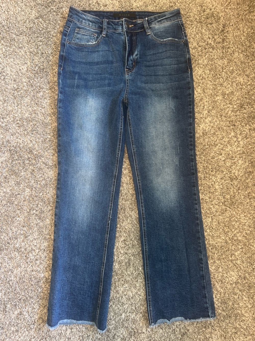 Risen Classic Mid Wash Women's Cropped Jeans